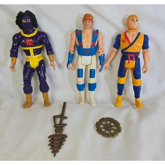 Karate Kommandos 1986 Action Figures Reed Smith Kung Fu Chuck Norris Super Ninja - Picture 1 of 16